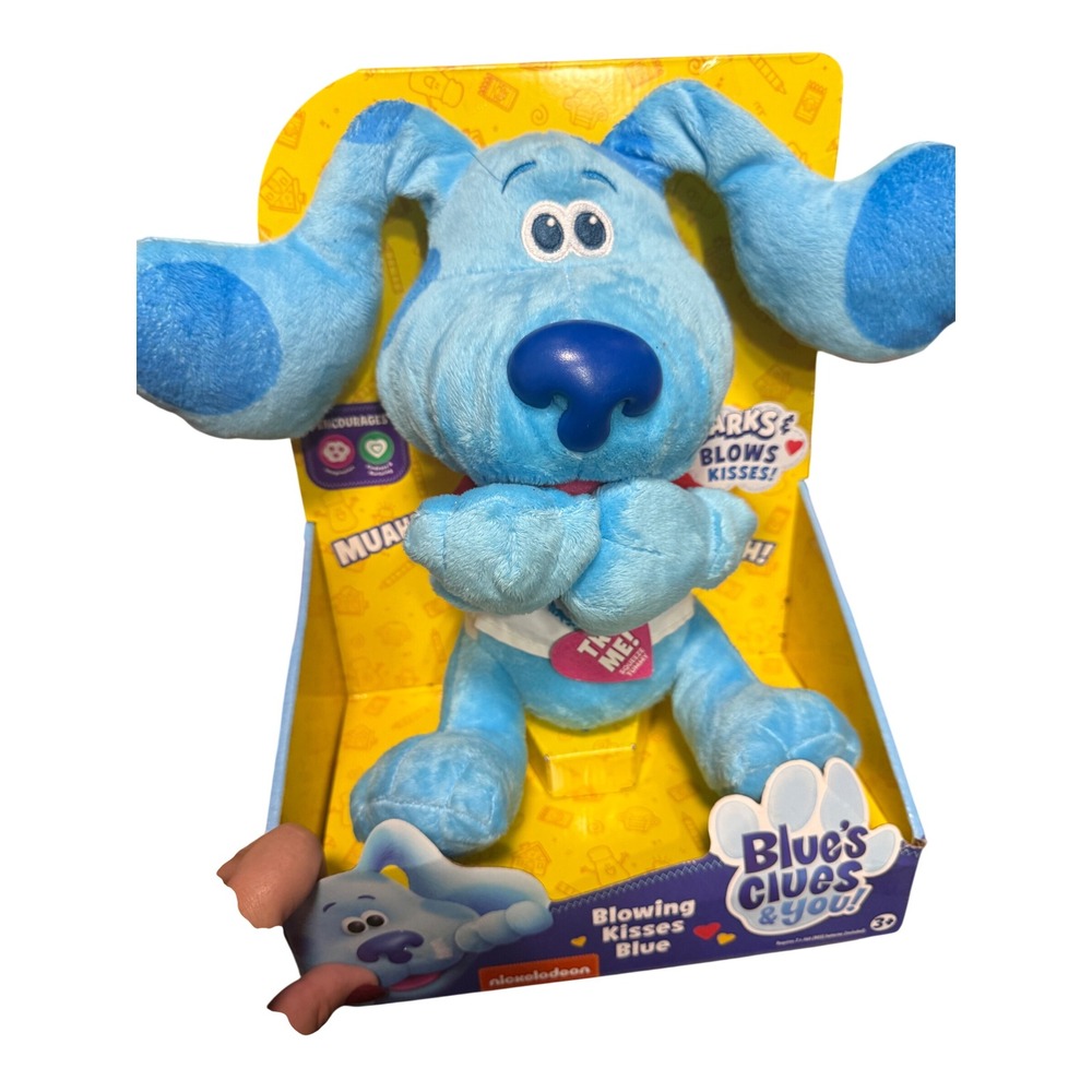 Blues Clues & You Blowing Kisses Blue Interactive Plush Toy Nickelodeon 49609